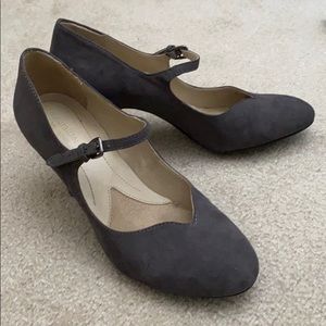 Grey Mary Jane shoes